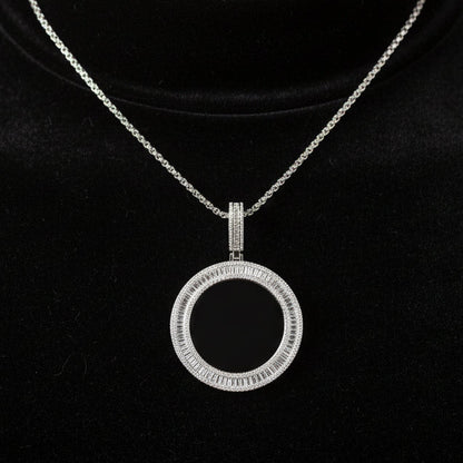 Moissanite 7.40 ctw Circle Memory Pendant