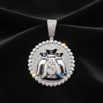 Moissanite 2.84 ctw Money Bag Pendant