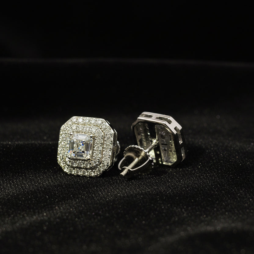 Moissanite 0.69 ctw Square Earring