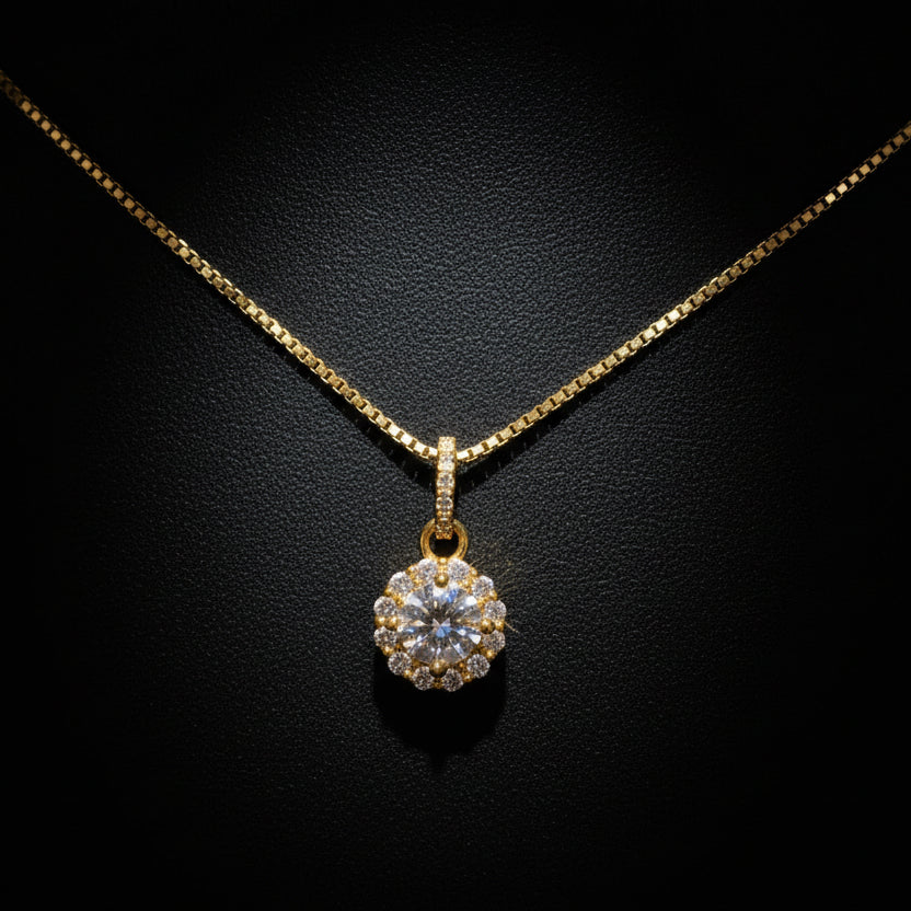 Moissanite 0.8 ctw Round Pendant
